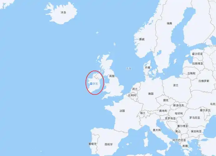 爱尔兰的地理位置与地图