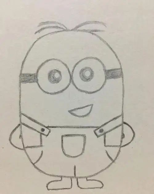 你画简笔画之可爱的小黄人卡通形象简笔画小黄人5张小黄人简笔画图片