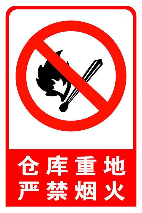 仓库重地严禁烟火标识