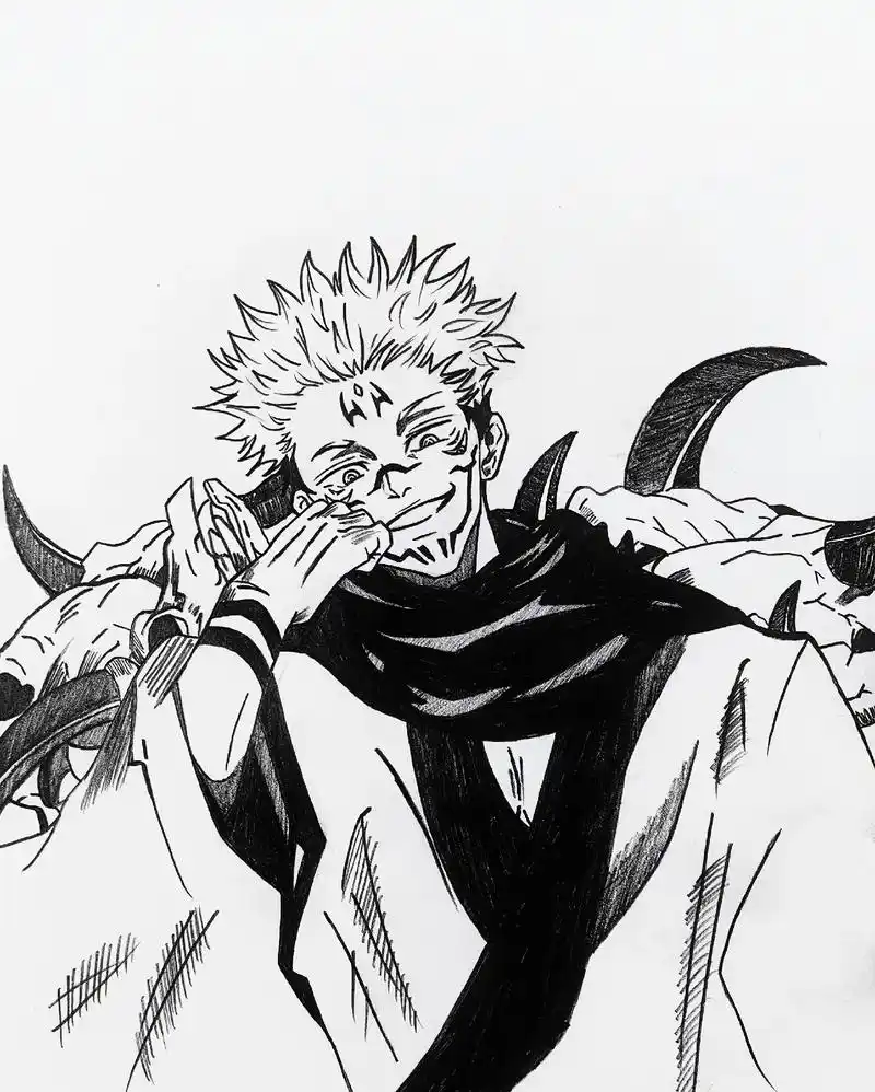 诅咒之王#两面宿傩 #咒术回战 #临摹 #热血动漫 #画渣日 - 抖音