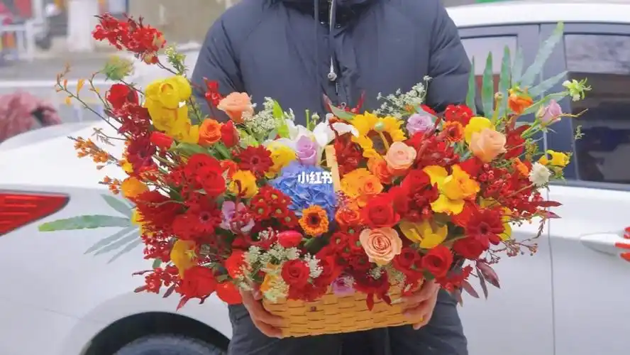 鲜花年宵花花篮春节花篮