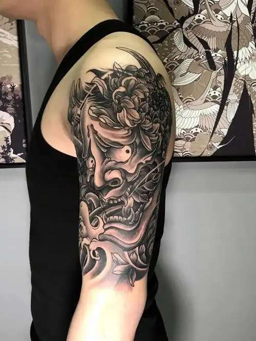 大臂般若_纹身图案手稿图片_马宁的纹身作品集