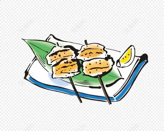 人在烧烤简笔画彩色看完肚子咕咕叫美味的烧烤简笔画q版烤串简笔画