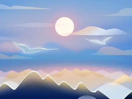 习作|矢量风景 云海日出