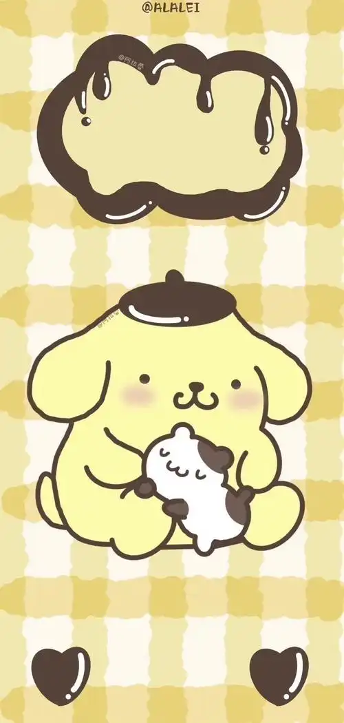 布丁狗 苹果锁屏_手机壁纸_动漫卡通手机壁纸_我要个性网