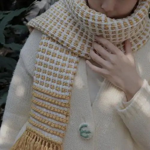 名辰方式情侣围巾自制围脖钩针diy编织毛线初学者手工围巾材料包