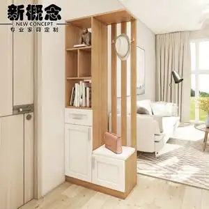 正对大门玄关柜鞋柜一体 客厅沙发屏风隔断 入户门进门遮挡装饰柜