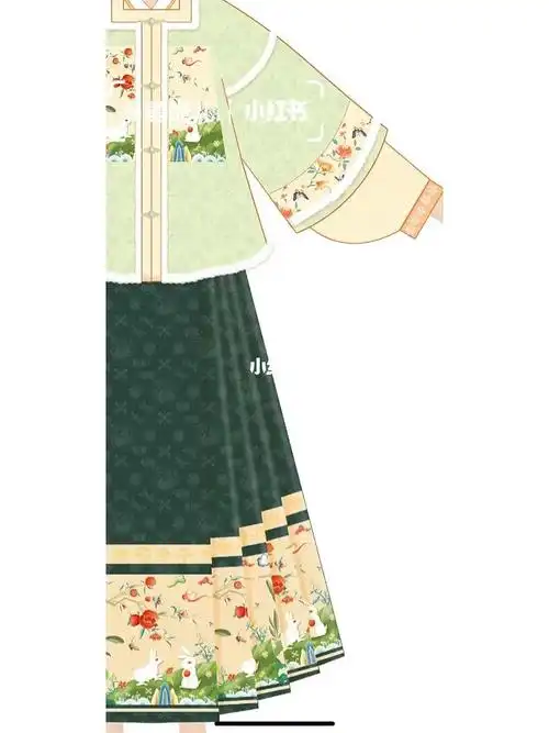 秋冬兔兔明制汉服设计稿马面裙待出