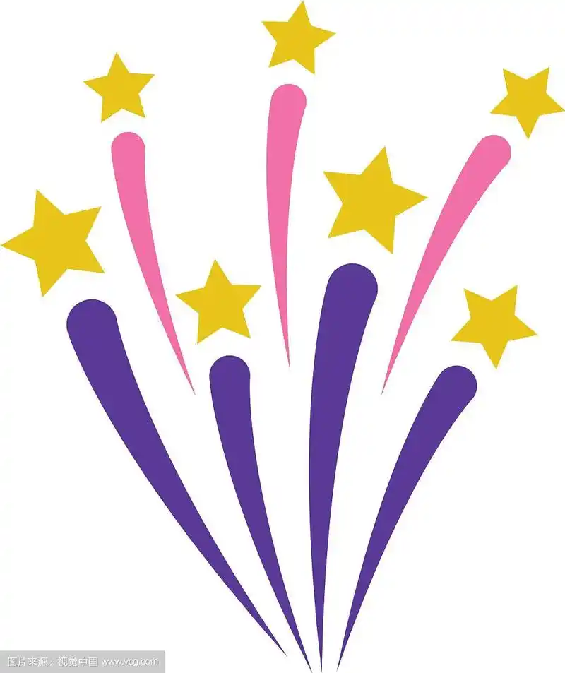 明亮的烟花卡通