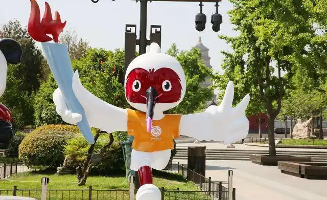 陕西西安第十四届全运会吉祥物亮相秦岭四宝好可爱