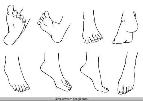 一只脚的简笔画