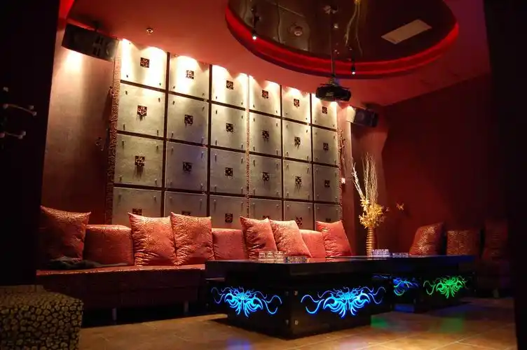 4500平米ktv会所包间沙发背景墙装修实景图