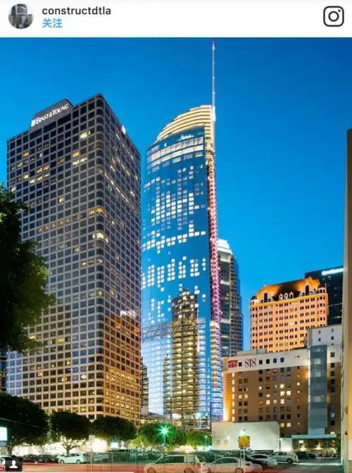 洛杉矶最新高!wilshire grand 大楼日前向公众开放