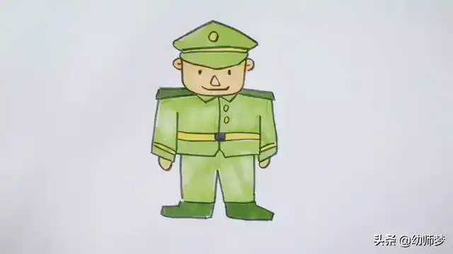 八路军打小鬼子简笔画