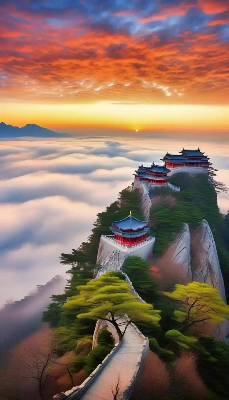 天长落日远,意重泰山轻.在泰山顶上看日出真是壮观而动人心弦, - 抖音