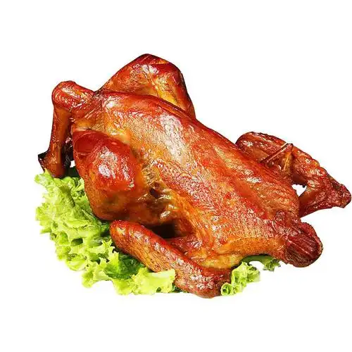 山东特产果木烤鸡整只开袋即食传统口味现做现卖熟食真空包装果木扁烤