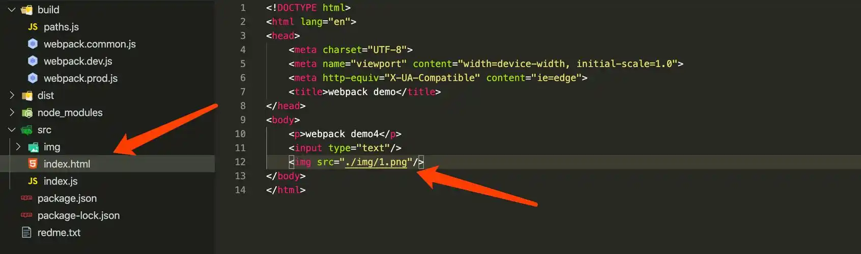 如果是html中直接用img标签引入本地图片该怎么配置