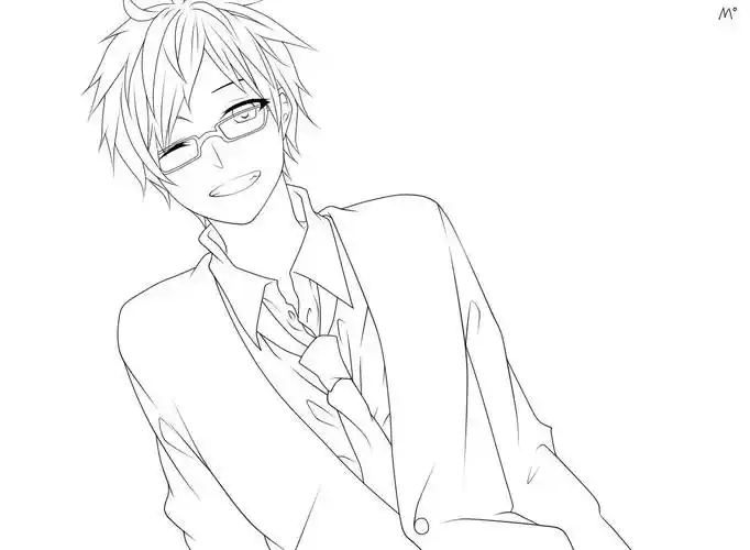 帅气又简单的动漫男生线稿帅气唯美卡通动漫情侣男生女生简笔画,画法