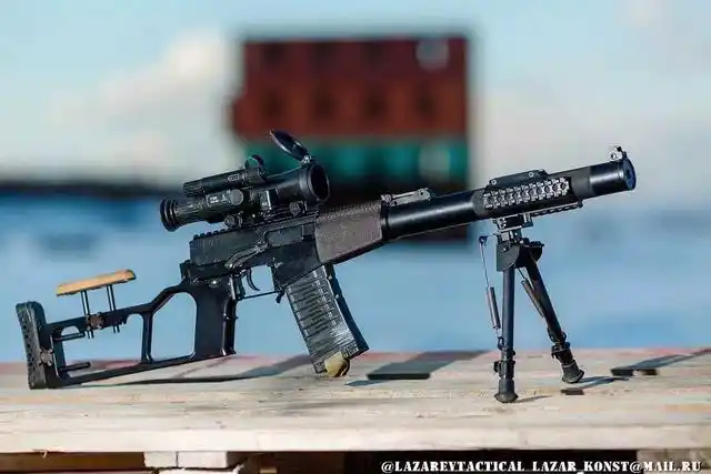 俄罗斯展示vss微声狙击步枪改进型中国差得很远