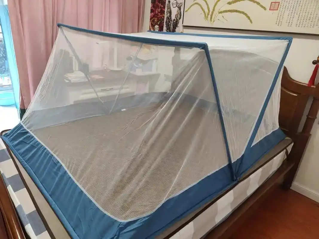 夏天来了,买了这个免安装折叠蚊帐.用起来超方便,走 - 抖音