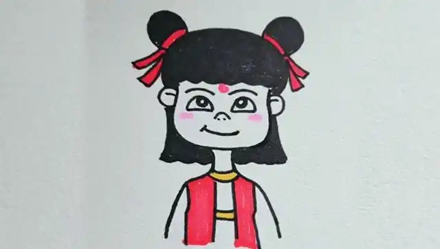 哪吒怎么画哪吒儿童简笔画步骤画法教程西游记简笔画哪吒简笔画教程