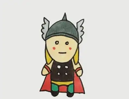 雷神怎么画简笔画步骤