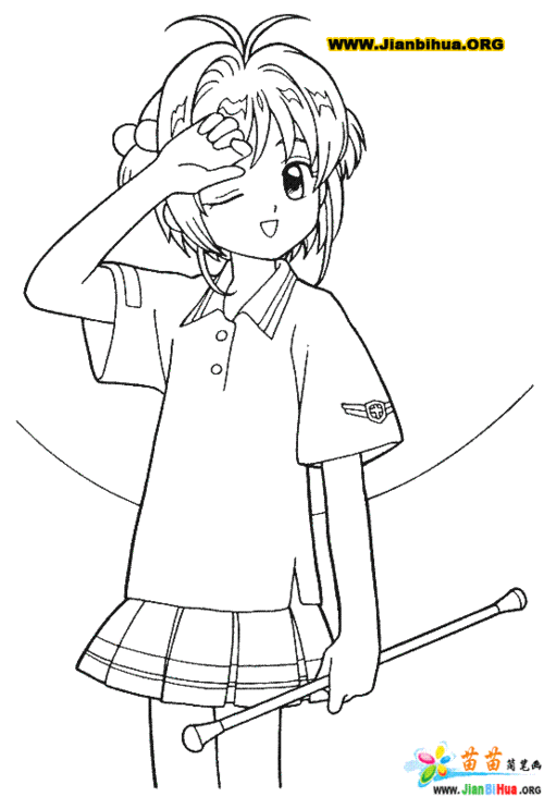 日本动画片人物简笔画6