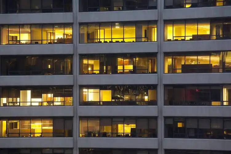 办公楼,城市风光,城市,建筑,夜景,纽约,美国,图片,窗,建筑群,灯光