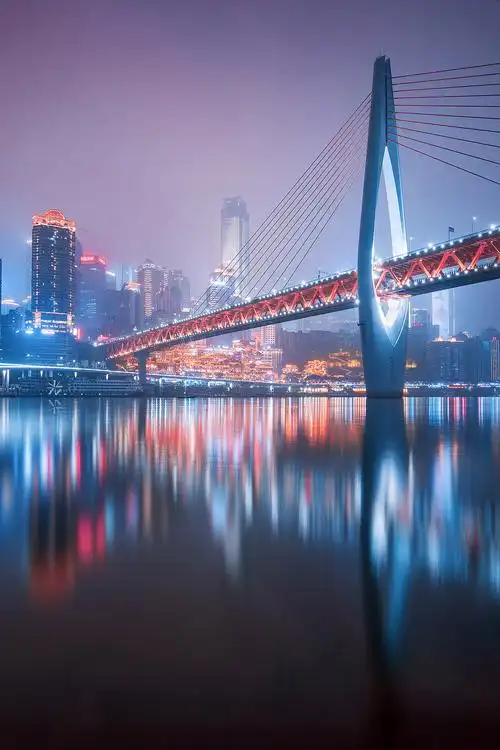 重庆千厮门大桥.摄于大剧院站-大剧院往下江滨.