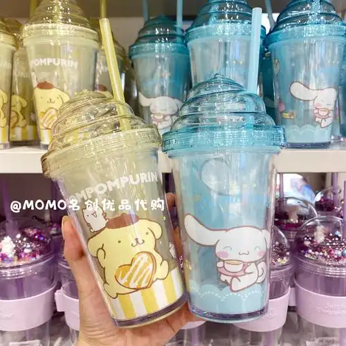 水杯名创优品三丽鸥夏日戏水miniso玉桂美乐可爱便携动漫水杯