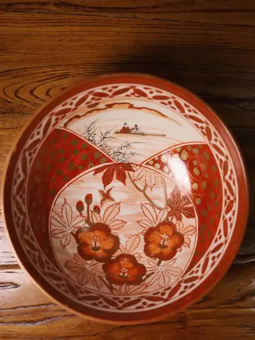 日出东方唯我不败赤绘金彩日本九谷烧