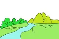 河流简笔画