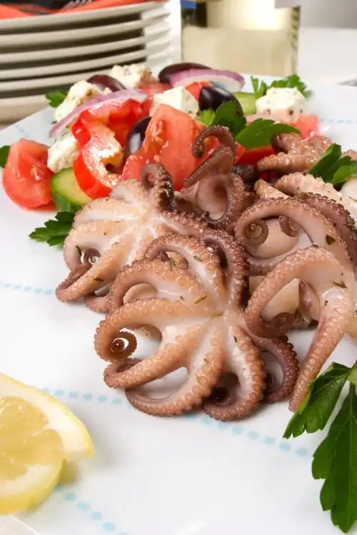 美味的新鲜章鱼