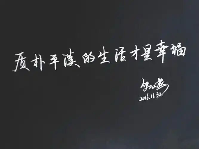 【书写人生手写团】第497天:质朴平淡的生活才是幸福——bruce.