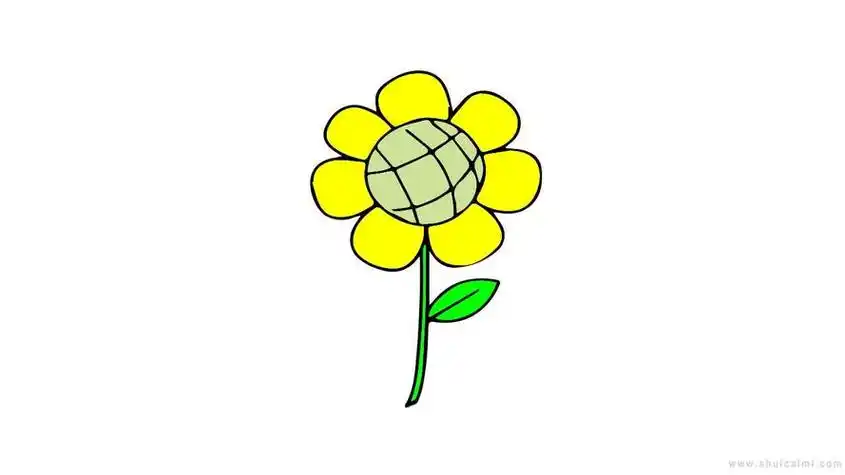简笔画彩色向日葵简笔画彩色向日葵简笔画怎么画向日葵简笔画步骤