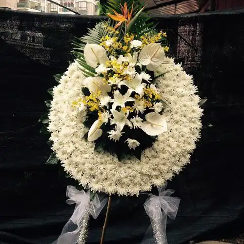 宝山丧事花篮花圈白事哀悼葬礼鲜花花圈龙华殡仪馆上海市区包邮