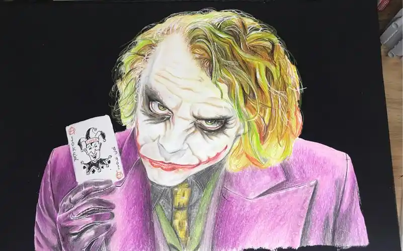 彩铅画一个小丑