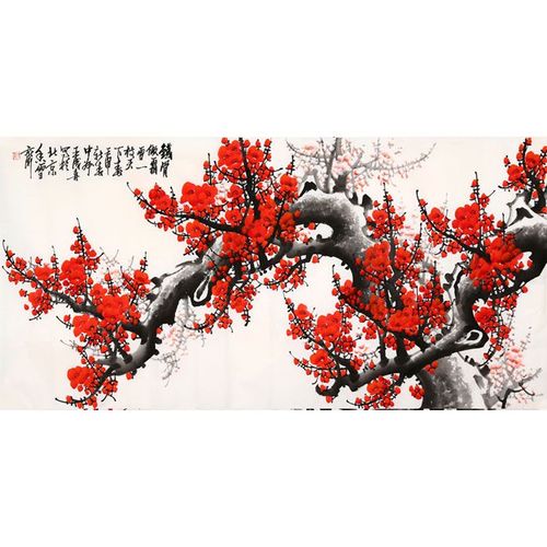 王成喜字画名家精品四尺横幅书画梅花报春图手绘名人作品国画花鸟