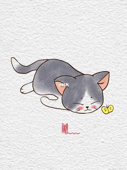 可爱的猫咪简笔画教程画画