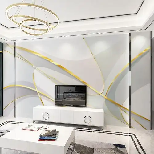 定制电视背景墙壁纸8d立体大气客厅现代简约几何3d5d影视墙布墙纸壁画