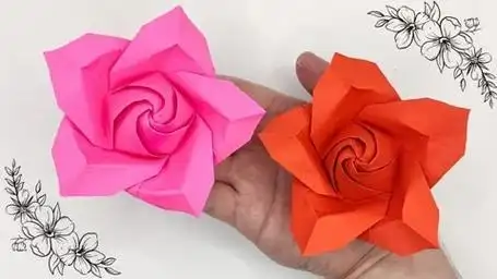 2024全新版的纸玫瑰折纸教程来了