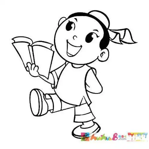 书童读书的简笔画读书小孩简笔画古代人物女古人唯美简笔画古代文人简