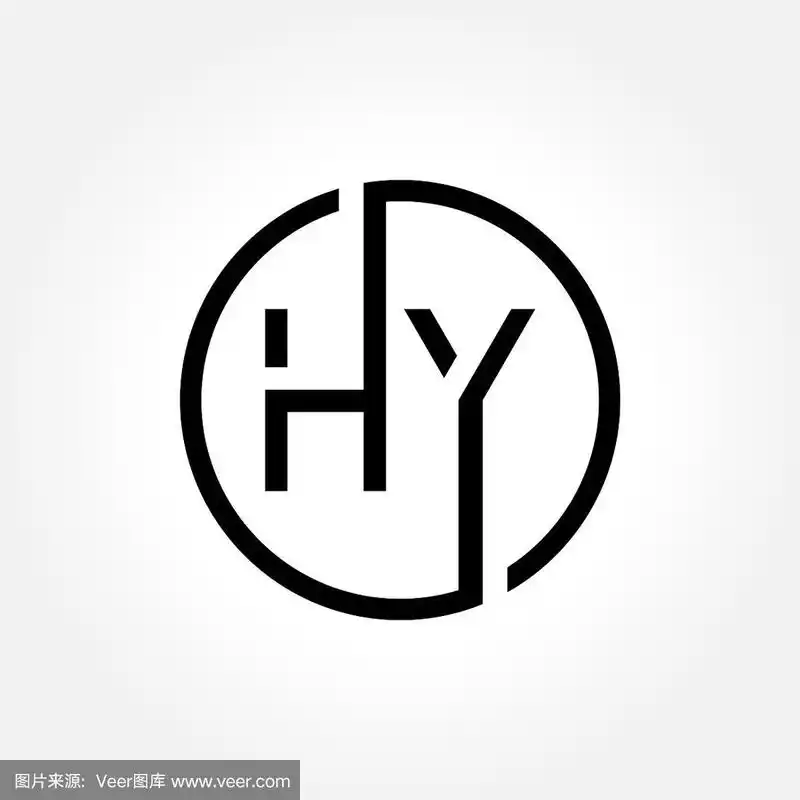 字母hy标志设计与黑色模板链接