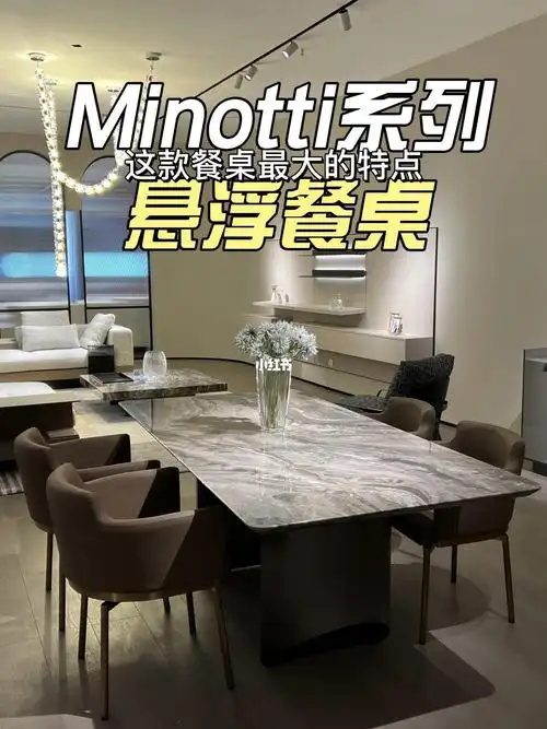 minotti奢石餐桌悬浮餐桌