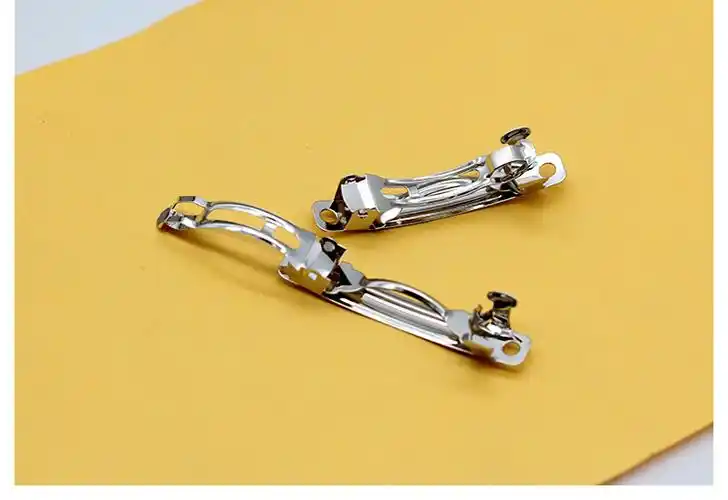 一字夹弹簧夹自动夹裸夹发饰diy 手工制作发饰发夹蝴蝶结配件20个