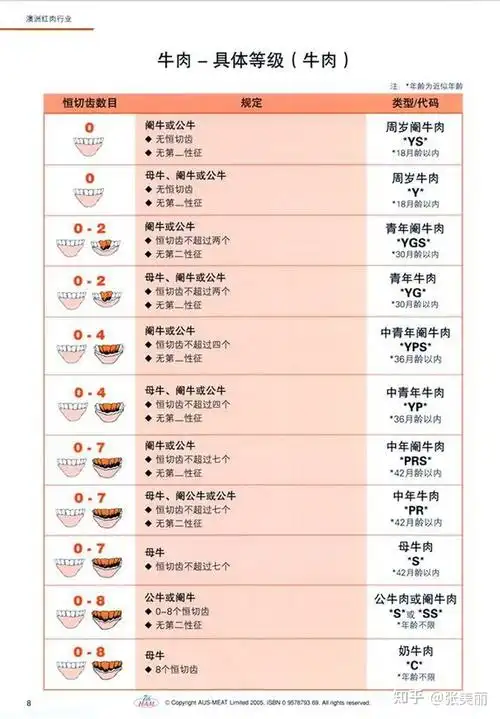 1,加拿大牛肉分级制度加拿大牛肉的每个等级通过以下六个维度进行评级