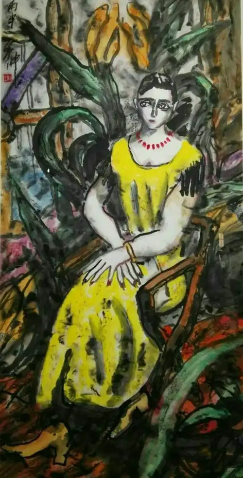 王仲老师作品〈人物肖像〉