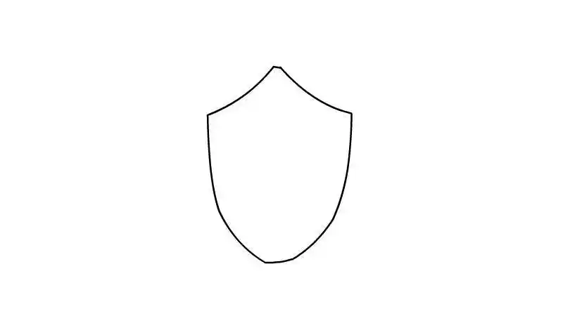 盾牌简笔画步骤