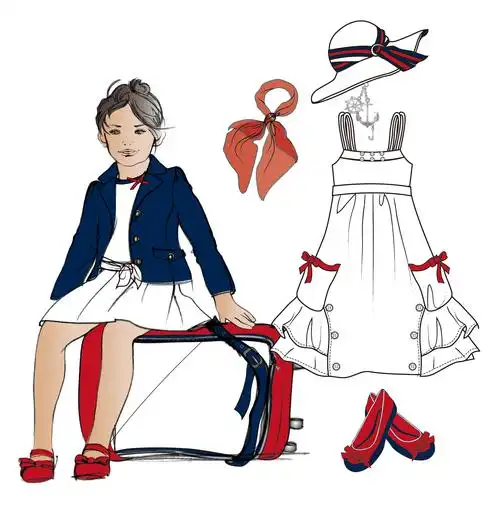 2012春夏欧美女童装针织流行趋势手稿和一些图案 .