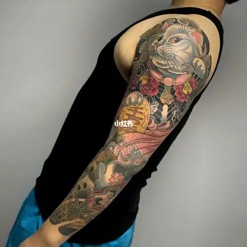 我的纹身分享  #刺青  #招财猫  #花臂纹身  #我家有只招财猫  #